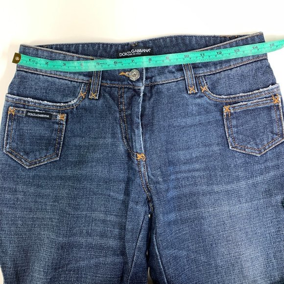 Dolce & Gabbana Vintage Jean Leopard Patch Logo Size 38 - Picture 4 of 8